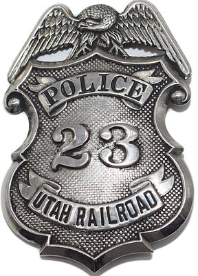 UTAH RAILROAD POLICE 23 BADGE