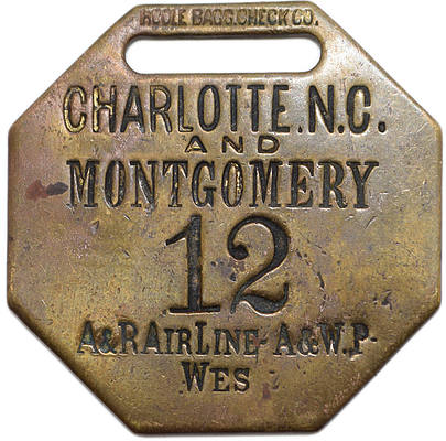 A&R AIRLINE - A&WP- WES BAGGAGE TAG