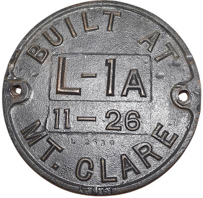 BALTIMORE & OHIO BUILDERS PLATE
