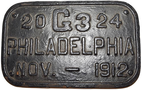 CHICAGO BURLINGTON & QUINCY BUILDERS PLATE