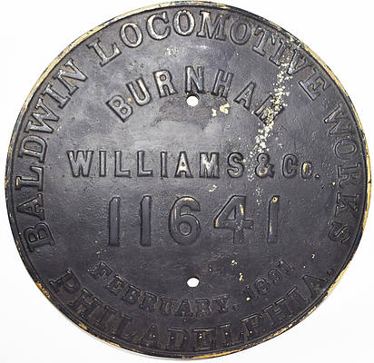 COUDERSPORT & PORT ALLEGHENY BUILDERS PLATE