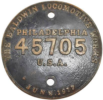 DULUTH MISSABE & NORTHERN BUILDERS PLATE