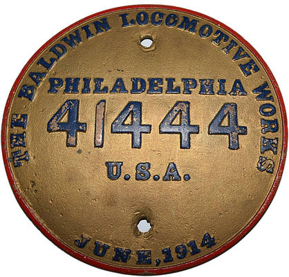 ILLINOIS CENTRAL BUILDERS PLATE