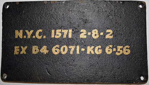 NEW YORK CENTRAL BUILDERS PLATE