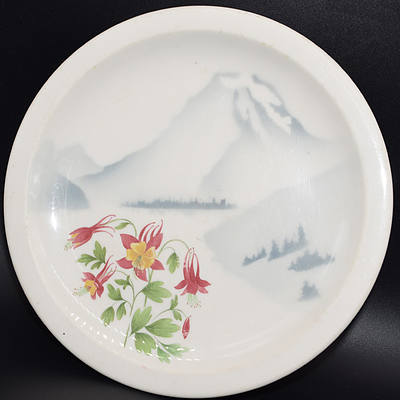 GN MOUNTAINS & FLOWERS PLATE