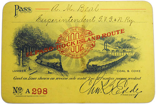 EL PASO - ROCK ISLAND ROUTE