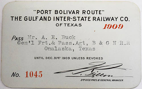 The GULF AND INTER-STATE RAILWAY CO OF TEXAS
