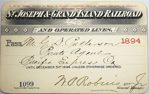 ST JOSEPH & GRAND ISLAND RAILROAD