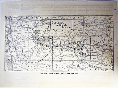 COLORADO MIDLAND RAILWAY COMPANY TIMETABLE