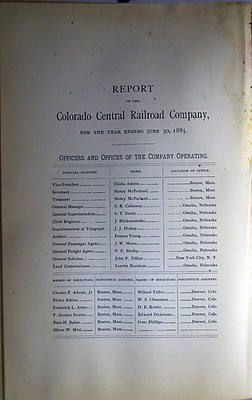 FIRST ANNUAL REPORT OF THE RAILROAD COMMISSIONER OF THE STATE OF COLORADO