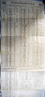 GREAT NORTHERN RY TIMETABLE