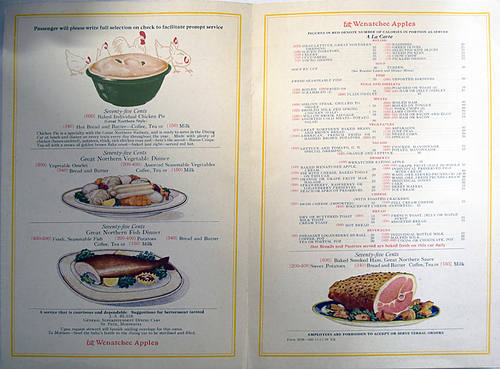 GREAT NORTHERN MENU