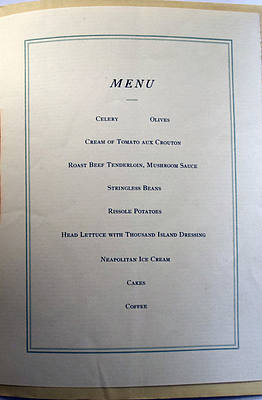GREAT NORTHERN MENU