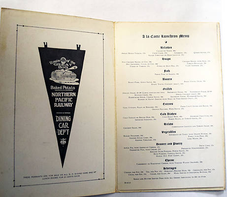 NORTHERN PACIFIC MENU