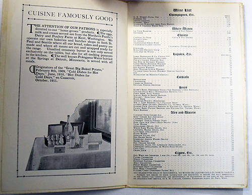 NORTHERN PACIFIC MENU