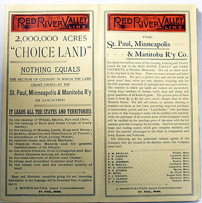 ST PAUL MINNEAPOLIS & MANITOBA RY TIMETABLE