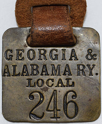 GEORGIA & ALABAMA RY TAG