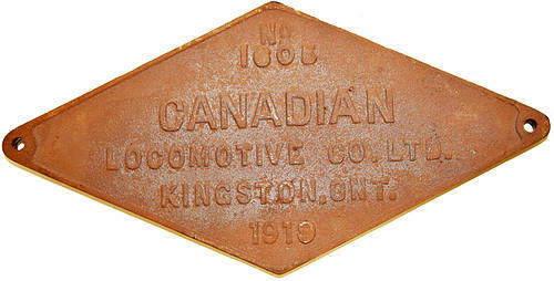 CANADIAN NORTHERN RY BUILDERS PLATE