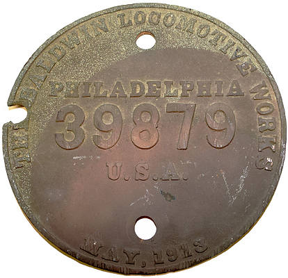 DULUTH MISSABE & NORTHERN BUILDERS PLATE
