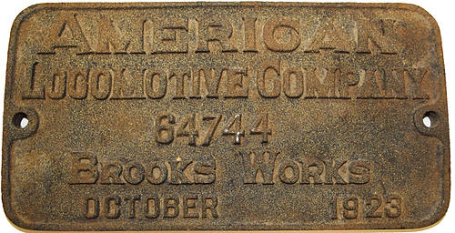 ELGIN JOLIET & EASTERN BUILDERS PLATE
