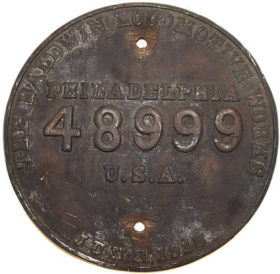 GREAT NORTHERN RY BUILDERS PLATE