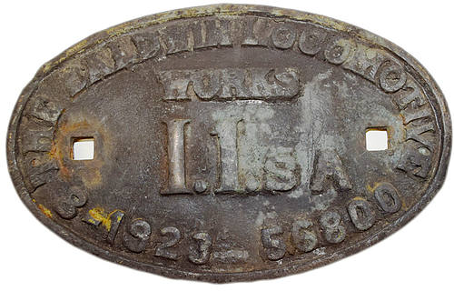 PENNSYLVANIA RR BUILDERS PLATE
