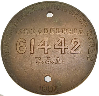 ST LOUIS & SOUTHWESTERN RY BUILDERS PLATE