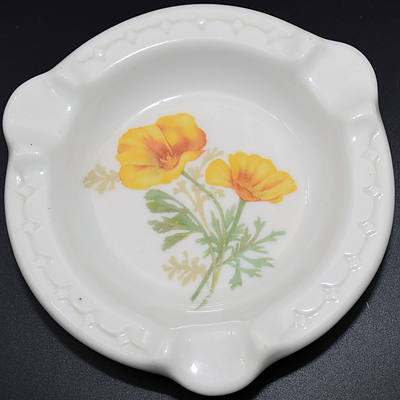 AT&SF CALIFORNIA POPPY ASHTRAY