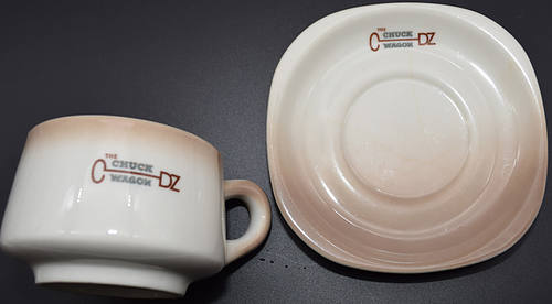 CB&Q CHUCK WAGON COFFEE CUP & SAUCER