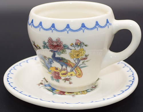 CMSTP&P PEACOCK COFFEE CUP & SAUCER