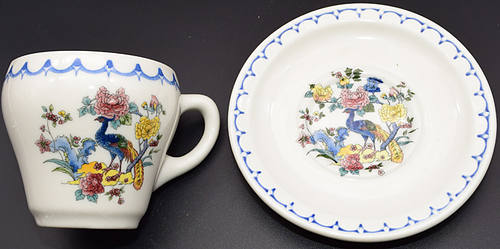 CMSTP&P PEACOCK COFFEE CUP & SAUCER