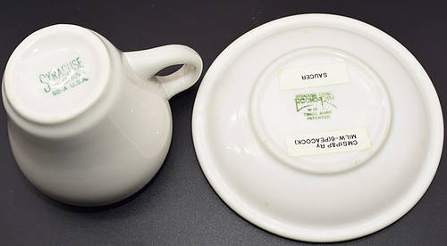 CMSTP&P PEACOCK COFFEE CUP & SAUCER