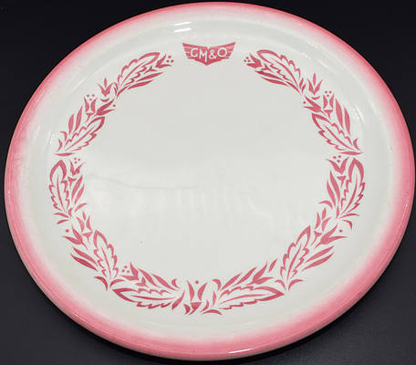 GM&O ROSE DINNER PLATE