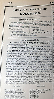 GRANT'S RAIL ROAD & BUSINESS ATLAS 1885