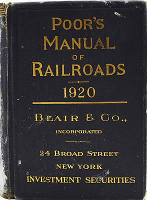 POOR'S MANUAL OF RAILROADS 1920