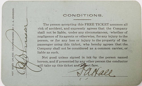 The ARGENTINE CENTRAL RAILWAY COMPANY PASS