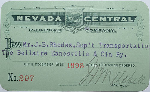 NEVADA CENTRAL RAILROAD COMPANY PASS