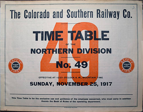 COLORADO & SOUTHERN RAILWAY CO EMPLOYEE TT