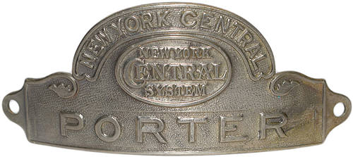 NEW YORK CENTRAL PORTER BADGE