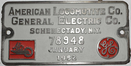 UTAH RY BUILDERS PLATE