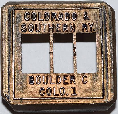 COLORADO & SOUTHERN RY BOULDER COLO DIE