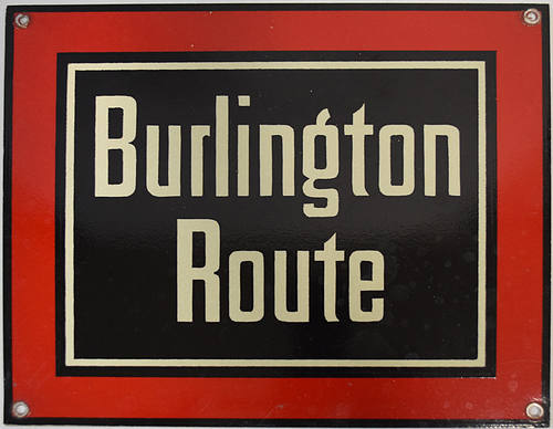 BURLINGTON ROUTE SIGN