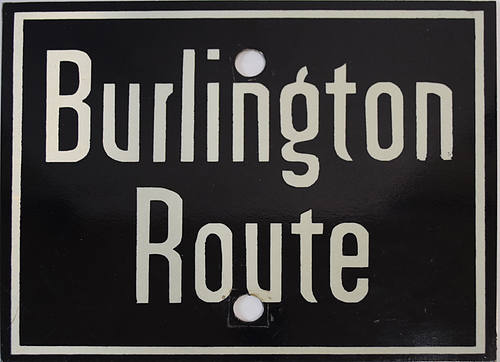 BURLINGTON ROUTE SIGN