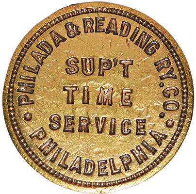 PHILA & READING RR CO SUP'T TIME SERVICE PHILADELPIA WAX SEAL