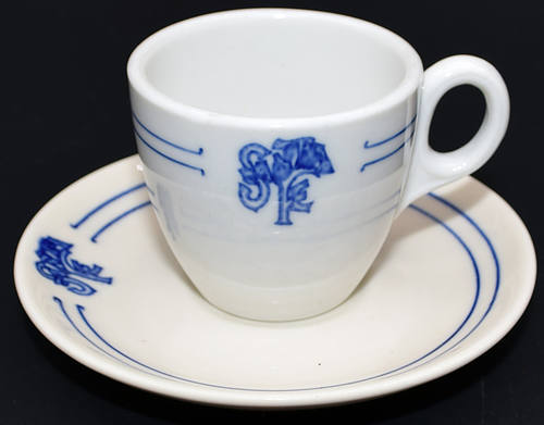 AT&SF BLEEDING BLUE DEMITASSE