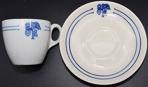 AT&SF BLEEDING BLUE DEMITASSE