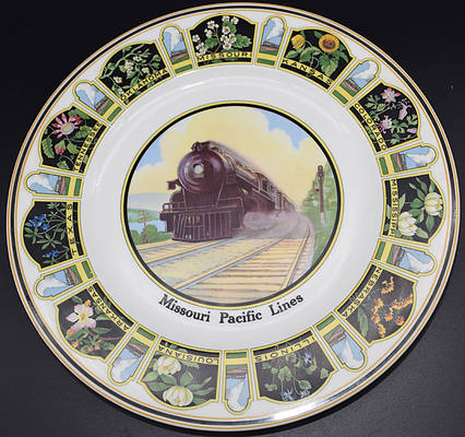 MP STATE FLOWERS SERVICE PLATE