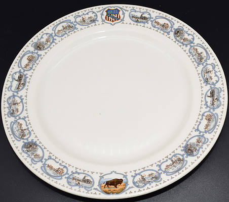 UP HISTORICAL DINNER PLATE