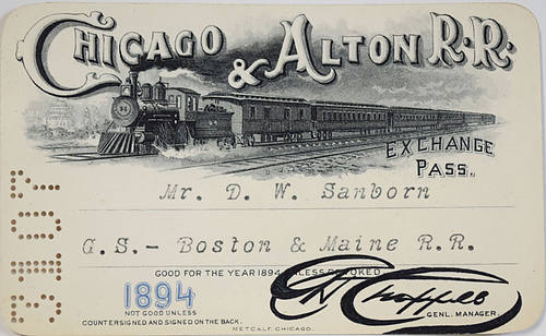 CHICAGO & ALTON RR PASS