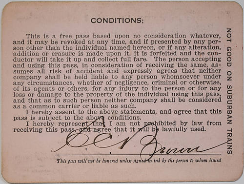 DENVER & RIO GRANDE RAILROAD CO & RIO GRANDE SOUTHERN RAILROAD CO PASS